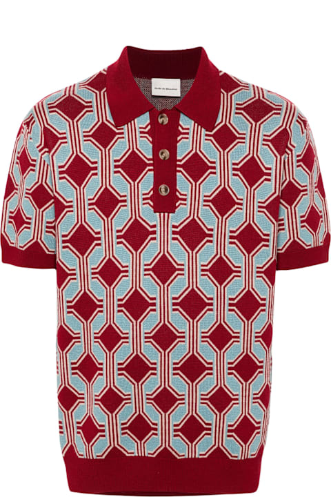 Drôle de Monsieur Topwear for Men Drôle de Monsieur La Maille Polo Geometrique