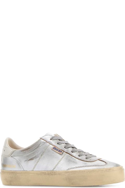 Golden Goose Silver Leather Soul Star Sneakers