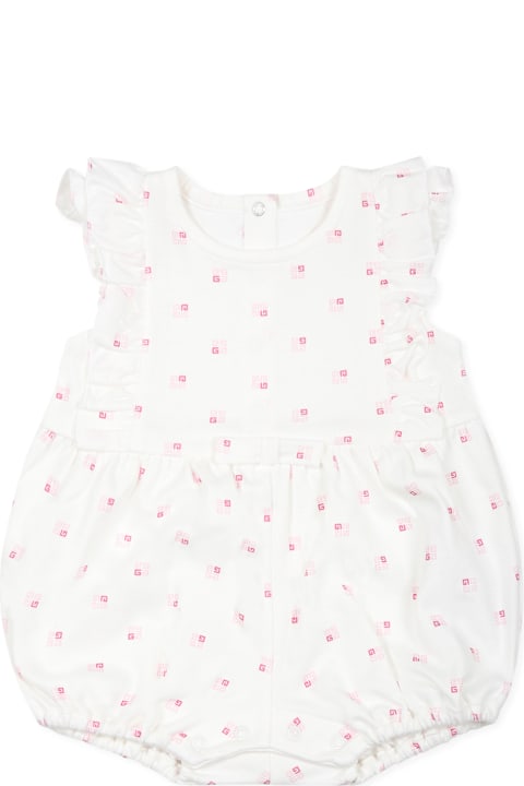 Givenchy Bodysuits & Sets for Women Givenchy White Romper For Baby Girl With 4g Pattern