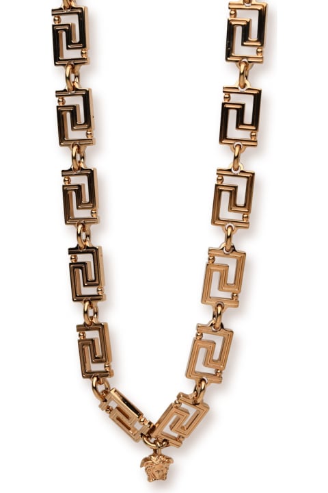 ウィメンズ Versaceのネックレス Versace Greca Medusa Necklace In Gold Metal