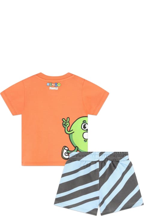 Kenzo Kids Clothing for Baby Girls Kenzo Kids Completo Con Stampa