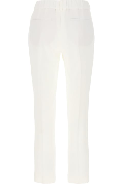 Pants & Shorts for Women Brunello Cucinelli White Acetate Blend Pant