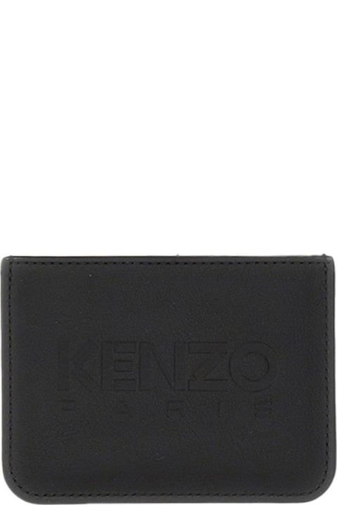 Wallets for Women Kenzo Logo Embossed Card Holder