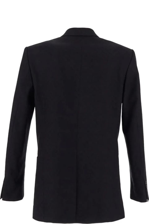 Coats & Jackets for Men Balmain Logo Double Breasted Jacket