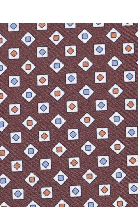 Ties for Men Canali Patterned Multicolor/brown Tie