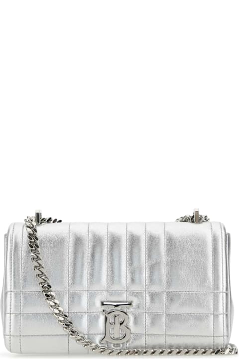 أدوات منزلية Burberry Silver Nappa Leather Small Lola Shoulder Bag