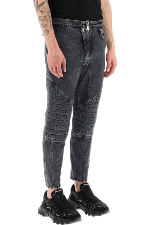 Balmain Clothing for Men Balmain Jeans With Quilted And Padded Inserts
