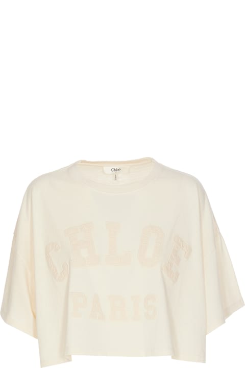 Chloé Topwear for Women Chloé Logo Crop T-shirt