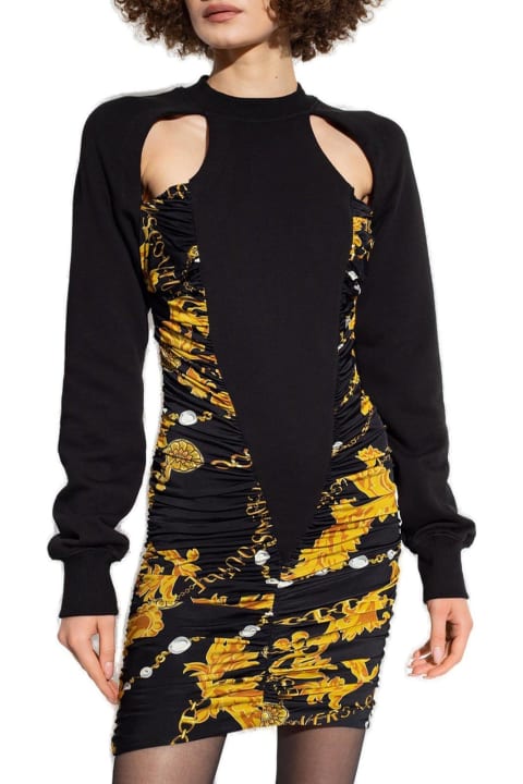 Homeware Versace Jeans Couture Cut-out Ruched Minidress
