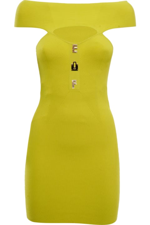 Elisabetta Franchi Sweaters for Women Elisabetta Franchi Yellow Knitted Dress