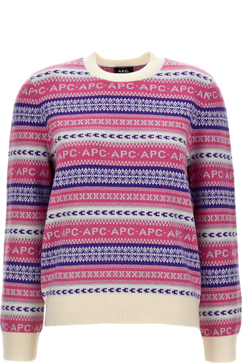 A.P.C. Sweaters for Women A.P.C. Maisie Logo Intarsia-knit Crewneck Jumper