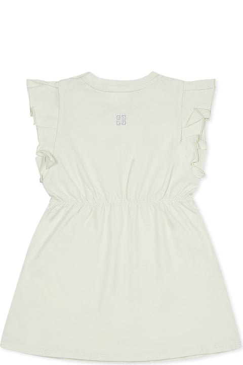 Homeware Givenchy Green Dress For Baby Girl With Logo