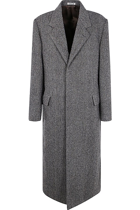 Auralee Clothing for Women Auralee Lama Shetland Wool Tweed Chesterfield Coat