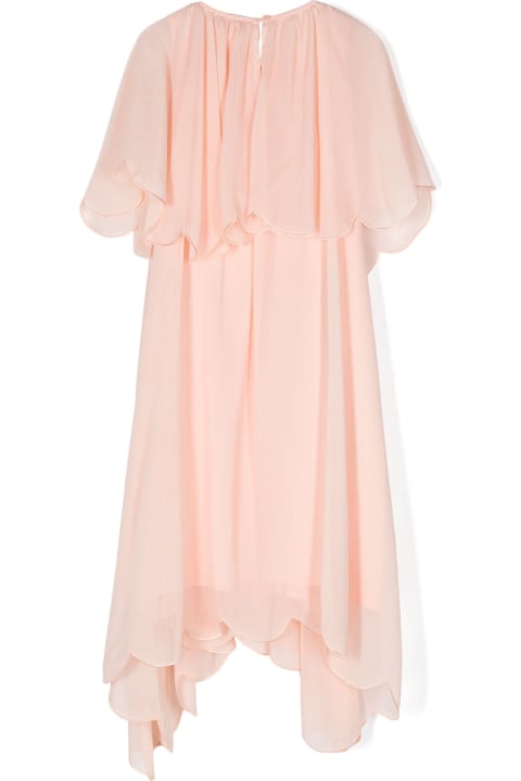 Dresses for Girls Stella McCartney Kids Pink Asymmetric Dress With Ruffles