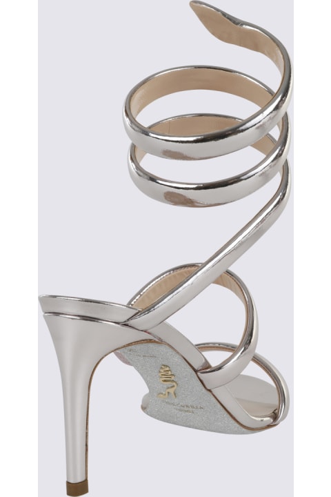 Fashion for Women René Caovilla Silver-tone Leather Cleo Sandals