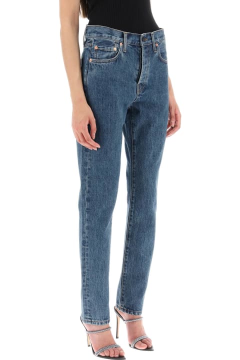 WARDROBE.NYC Jeans for Women WARDROBE.NYC Slim Jeans With Acid Wash