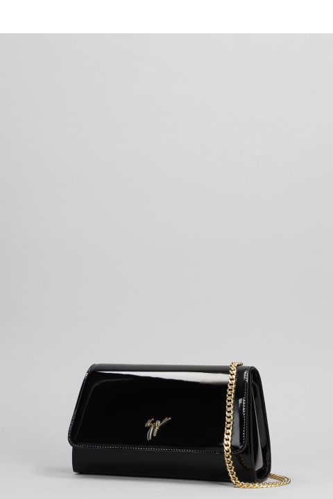 Giuseppe Zanotti Shoulder Bags for Women Giuseppe Zanotti Cleopatra Clutch In Black Leather