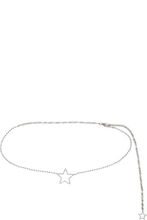 Alessandra Rich Belts for Women Alessandra Rich Star Embellished Chain-linked Belt