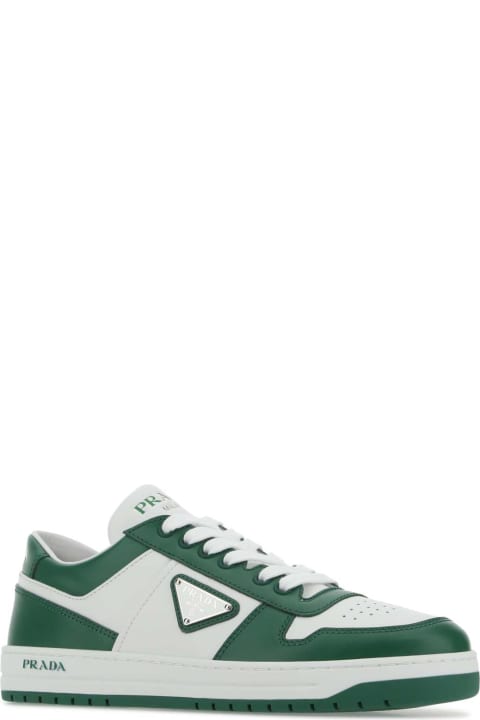 Sneakers for Women Prada Two-tone Leather Downtown Sneakers