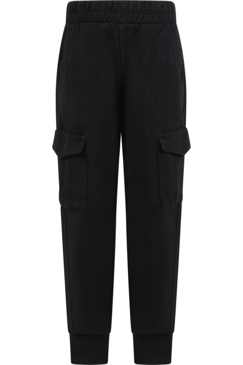 Black Sweatpants For Boy With Logo Patch