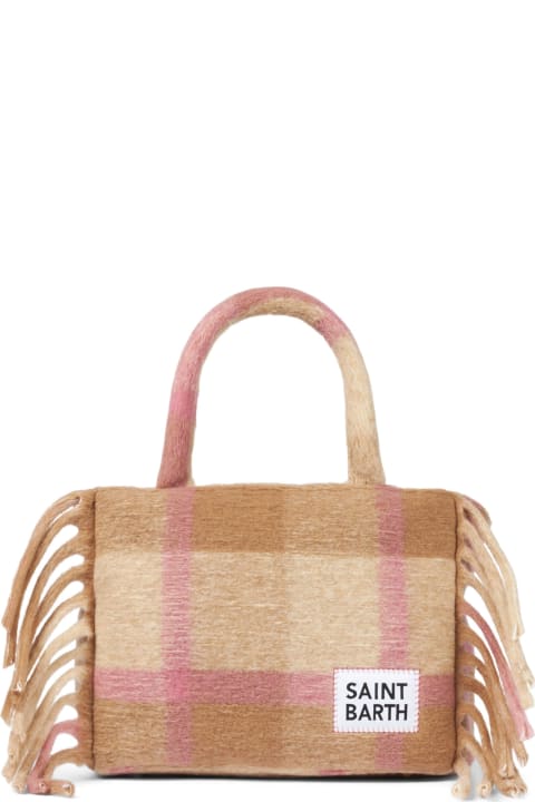 Homeware MC2 Saint Barth Colette Blanket Handbag With Tartan Print