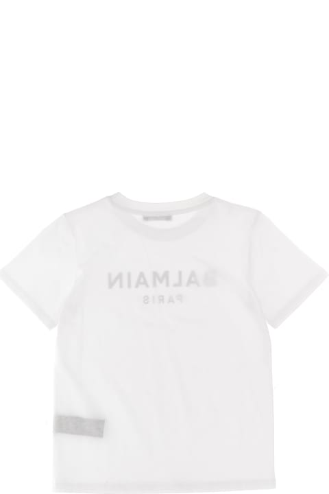 Fashion for Kids Balmain Logo Print T-shirt