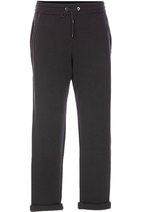 Brunello Cucinelli for Women Brunello Cucinelli Drawstring Tapered Sweatpants