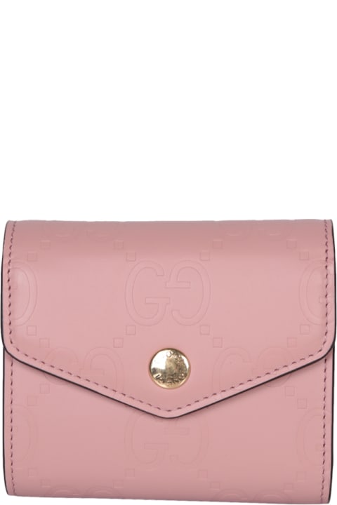 Gucci for Women Gucci Gilbert Monogram Tonal Pink Wallet