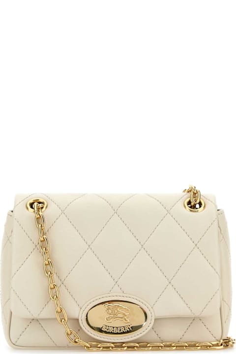 Homeware Burberry Ivory Leather Small Strand Shoulder Bag