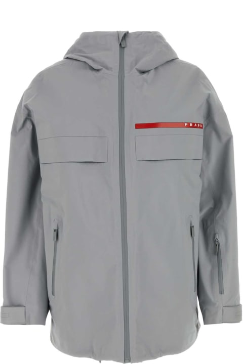 Coats & Jackets for Women Prada Grey Gore-texâ® Oversize K-way