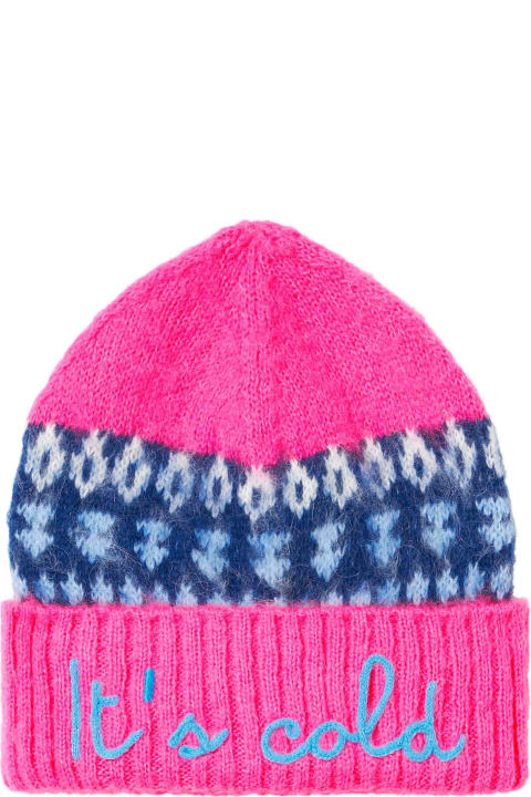 أدوات منزلية MC2 Saint Barth Woman Soft Beanie With Nordic Jacquard And Embroidery