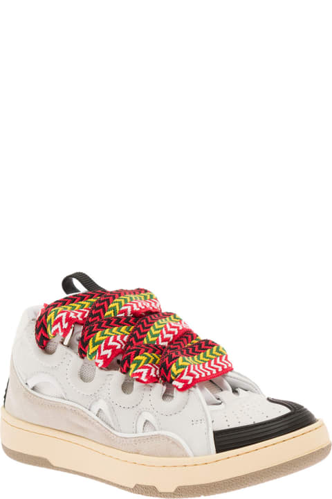 Sneakers for Men Lanvin Curb Leather Sneakers With Multicolor Laces Lanvin Woman