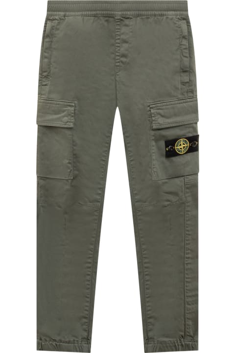 Stone Island Bottoms for Boys Stone Island Tapered Badge Pants