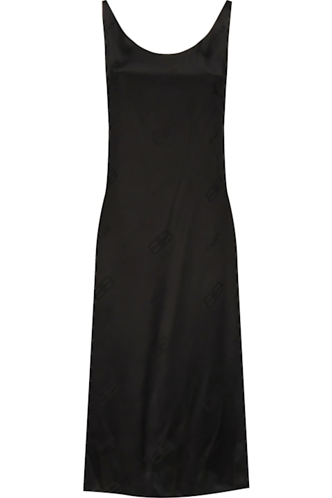 Balenciaga Clothing for Women Balenciaga Bb Paris Jacquard Midi Dress