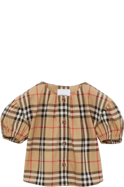 Burberry Shirts for Baby Girls Burberry Burberry Kids Shirts Beige