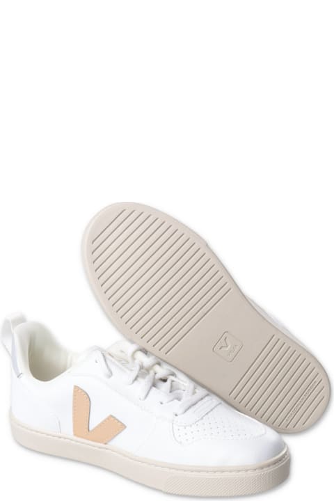 Shoes for Boys Veja Veja Sneakers Bianche In Similpelle Con Lacci Bambino