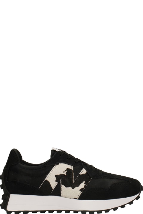 327 Sneakers In Black Suede And Fabric
