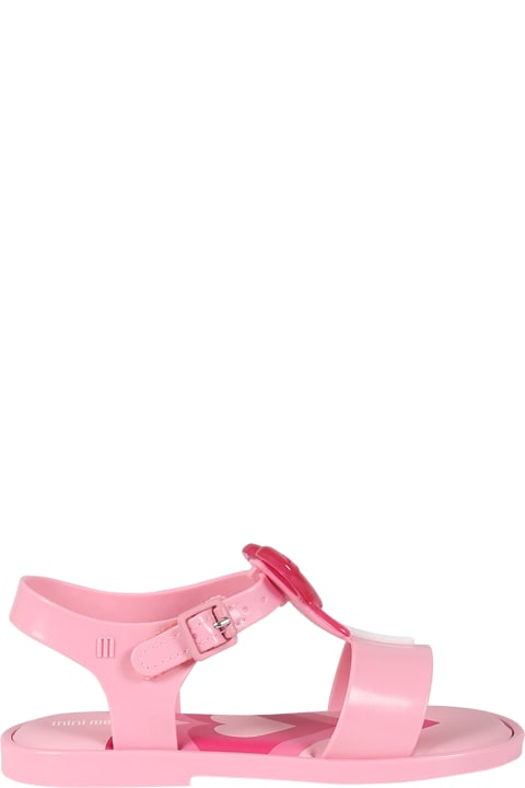 Shoes for Girls Melissa Pink Sandals For Girl With Lollipop