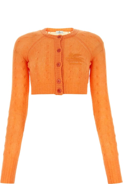 Etro Fleeces & Tracksuits for Women Etro Orange Cashmere Cardigan