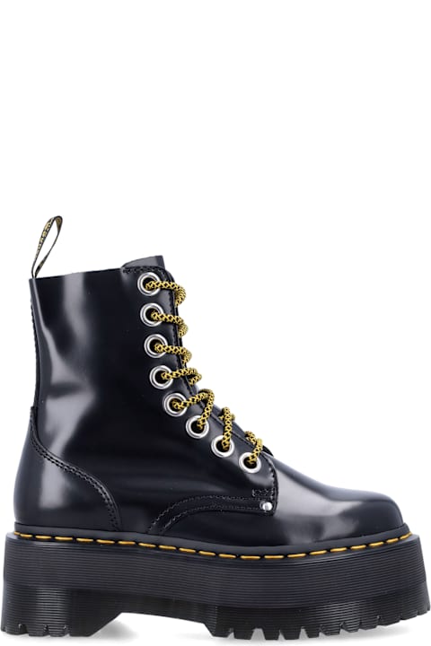 Dr. Martens Jadon Max Black Leather Platform Boots