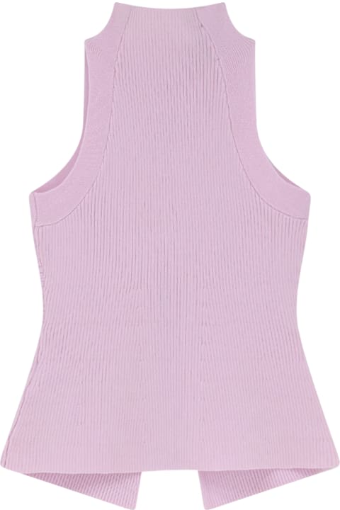 Homeware Elisabetta Franchi Ribbed Top With Cut-out