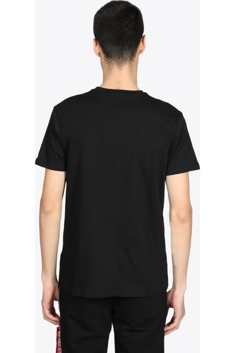 Basic T Small Logo Black cotton t-shirt with small chest logo