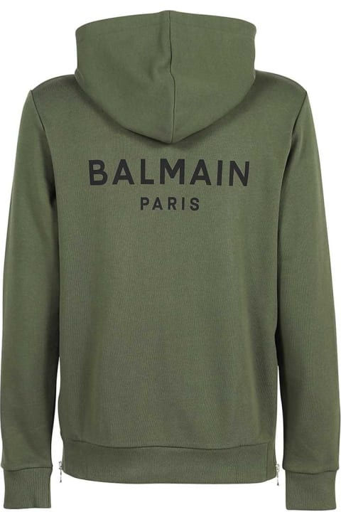 メンズ Balmainのフリース＆ラウンジウェア Balmain Cotton Full-zip Sweatshirt