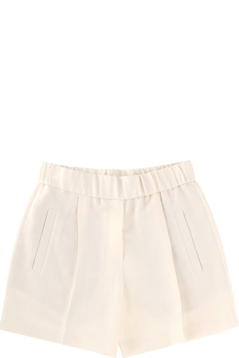 Brunello Cucinelli for Kids Brunello Cucinelli Linen Blend Shorts