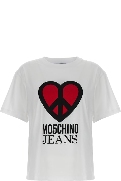 M05CH1N0 Jeans Topwear for Women M05CH1N0 Jeans Logo T-shirt