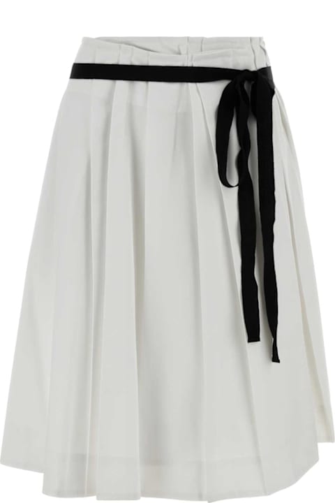 Homeware Prada White Gabardine Skirt