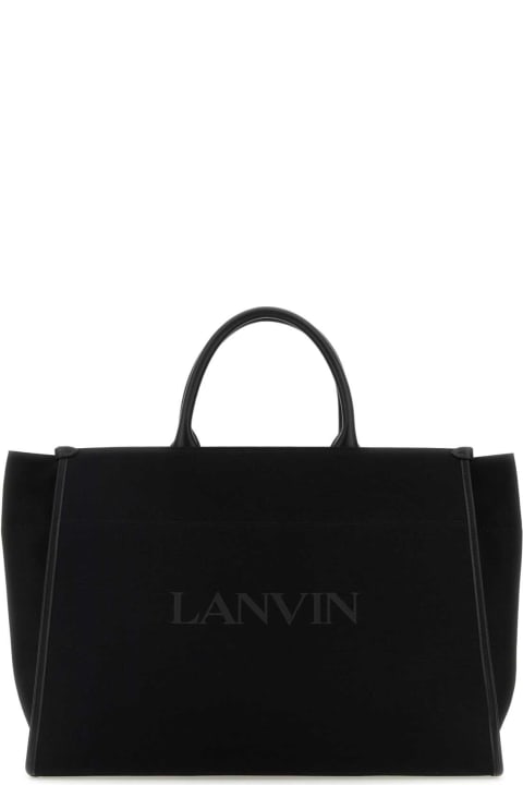 Bags Sale for Men Lanvin Black Canvas Mm Shopping Bag