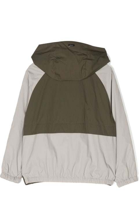 Colour-block Hooded Jacket