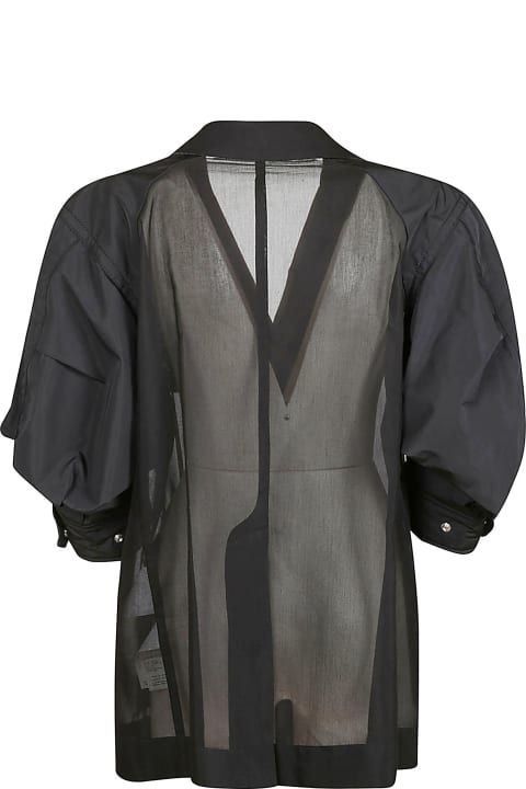 Sacai Coats & Jackets for Women Sacai Lace Paneled Double-breasted Blazer