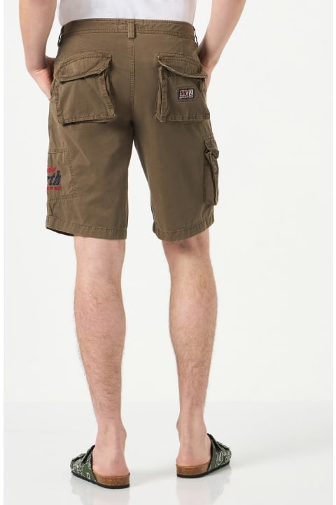 أدوات منزلية MC2 Saint Barth Man Brown Cargo Bermuda With Pockets